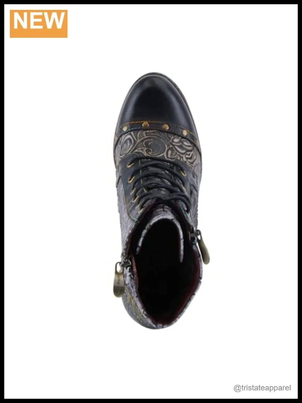 Women's Velvet Ankle Booties Stacked Heel Lace-Up Side Zip Floral
